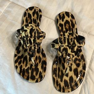 Tory Burch Miller Leopard Sandals Size 8.5